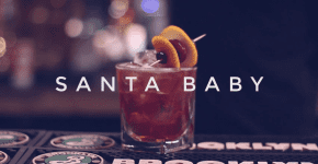 christmas inspired cocktail called Santa Baby