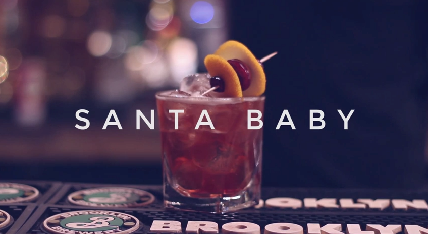 christmas inspired cocktail called Santa Baby