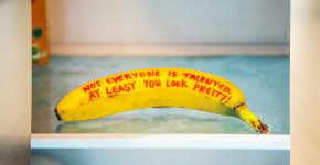 Message on banana