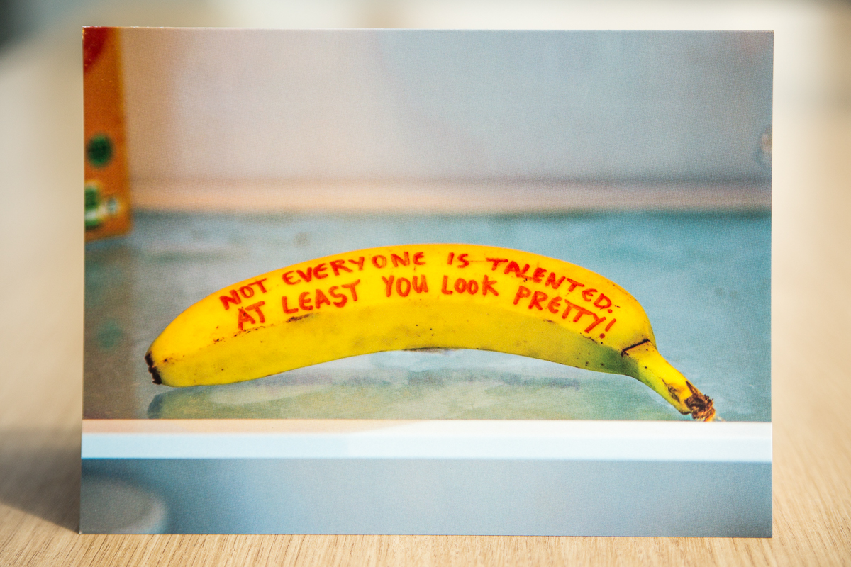 Message on banana