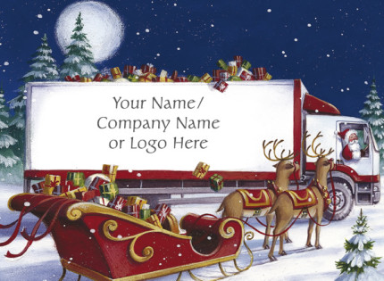 Parcel Express Front Personalised Christmas Cards